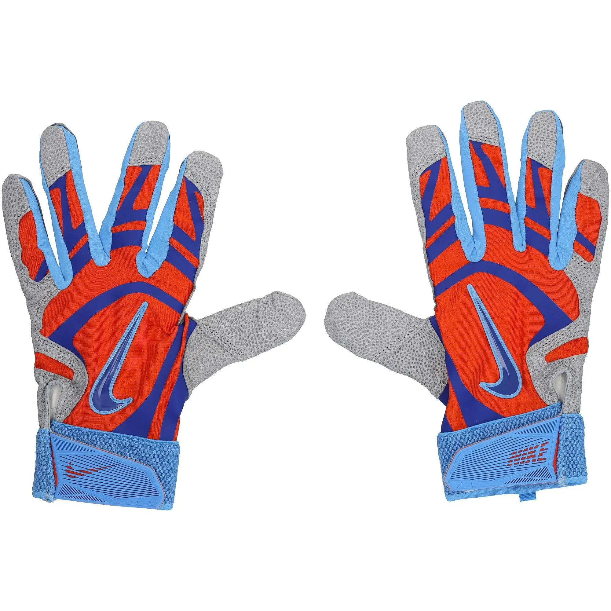 Pete Alonso New York Mets Player-Issued Gray and Orange Nike Batting Gloves from the 2025 MLB Season