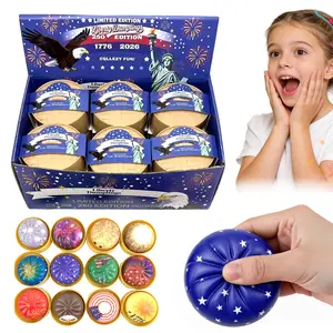 [What's in the Box? ] 2026 Dumpling Squishy US 250th Anniversary with Steamer Box , Soft Sensory Fidget Steamed Bun Squeeze Tool for Adult Stress & Anxiety Relief(Non-Edible)