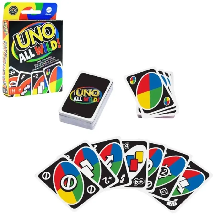 Uno ALL WILD Card Game, Family Game for Hot Tub & Travel, Perfect for game nights, parties, 2-10 Players