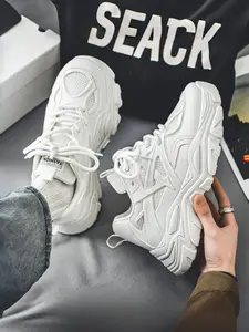 Men's Breathable Comfortable Mesh Lightweight Casual Sneakers with Thick Sole, Non-Slip Versatile Casual Shoes for Dad Style, Ideal for Sports & Daily Wear