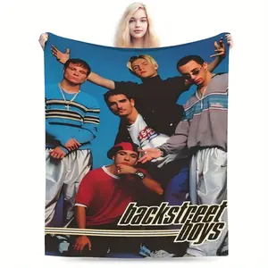 Backstreet Boys creative design flannel blanket, warm and comfortable living room, office, sofa decoration, multi-purpose character  blanket Super Soft Bedspread