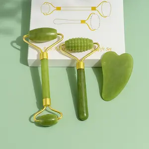 Premium Jade Roller & Gua Sha Facial Massage Set
