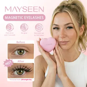 MAYSEEN Soft Magnetic Eyelashes,  Eyelash Extensions with Applicator Kit,Reusable Magnetic Lashes, Glue-free,Waterproof, Lightweight, Fluffy Soft MagneticStrip with Free Gifts: Eyelash Curler & LashSetting Liquid, Gifts Pack, Cosmetic