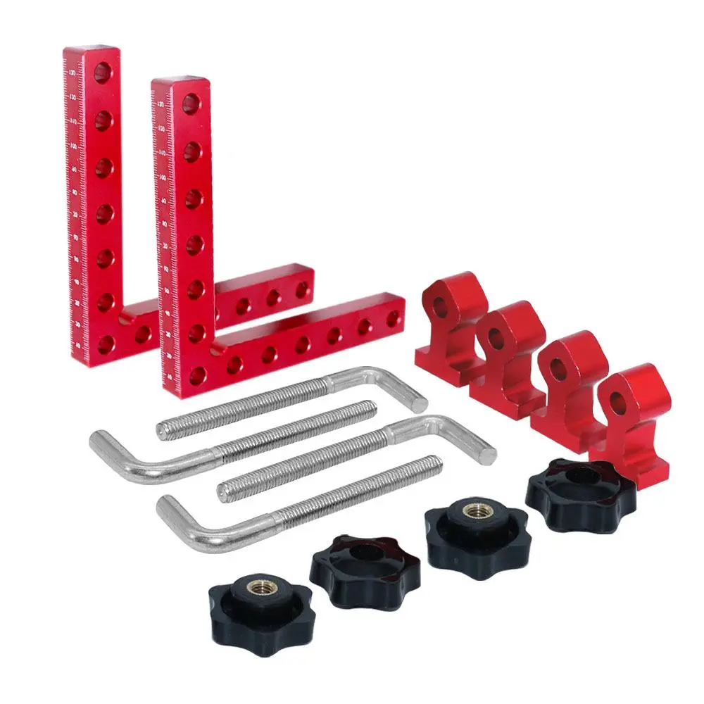 90 Degrees Positioning Squares Right Angle Clamp, Aluminum Alloy L-type Corner Clamp, Woodworking Carpenter Clamping Tool for Picture Frames, Cabinets, Boxes, Heavy Duty Hardware, Secure Clamp