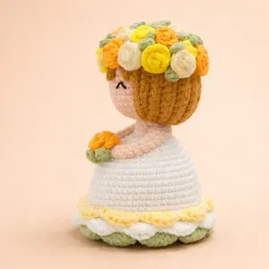 Reversible Crochet Flower Doll, Handmade Flip Plushie Sunflower & Rose, Cute Desk Decor, Unique Teacher Gift, Coworker Birthday Present