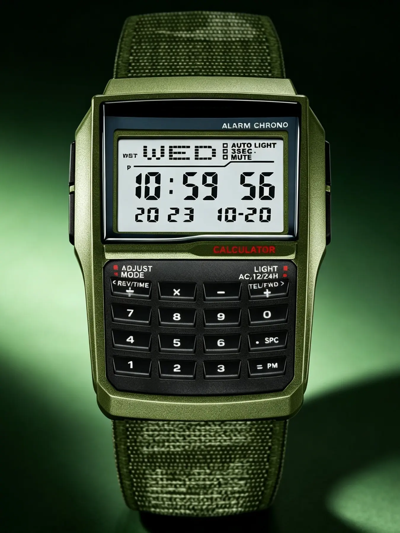 Men's Sport Digital Watch, Casual Fashion, Waterproof, Dual Time Zone, Calculator Function, Velcro Strap, Multifunctional Men's Watch, Sporty Waterproof Watch, Waterproof Wrist Watch, Fashionable Waterproof Wristwatch