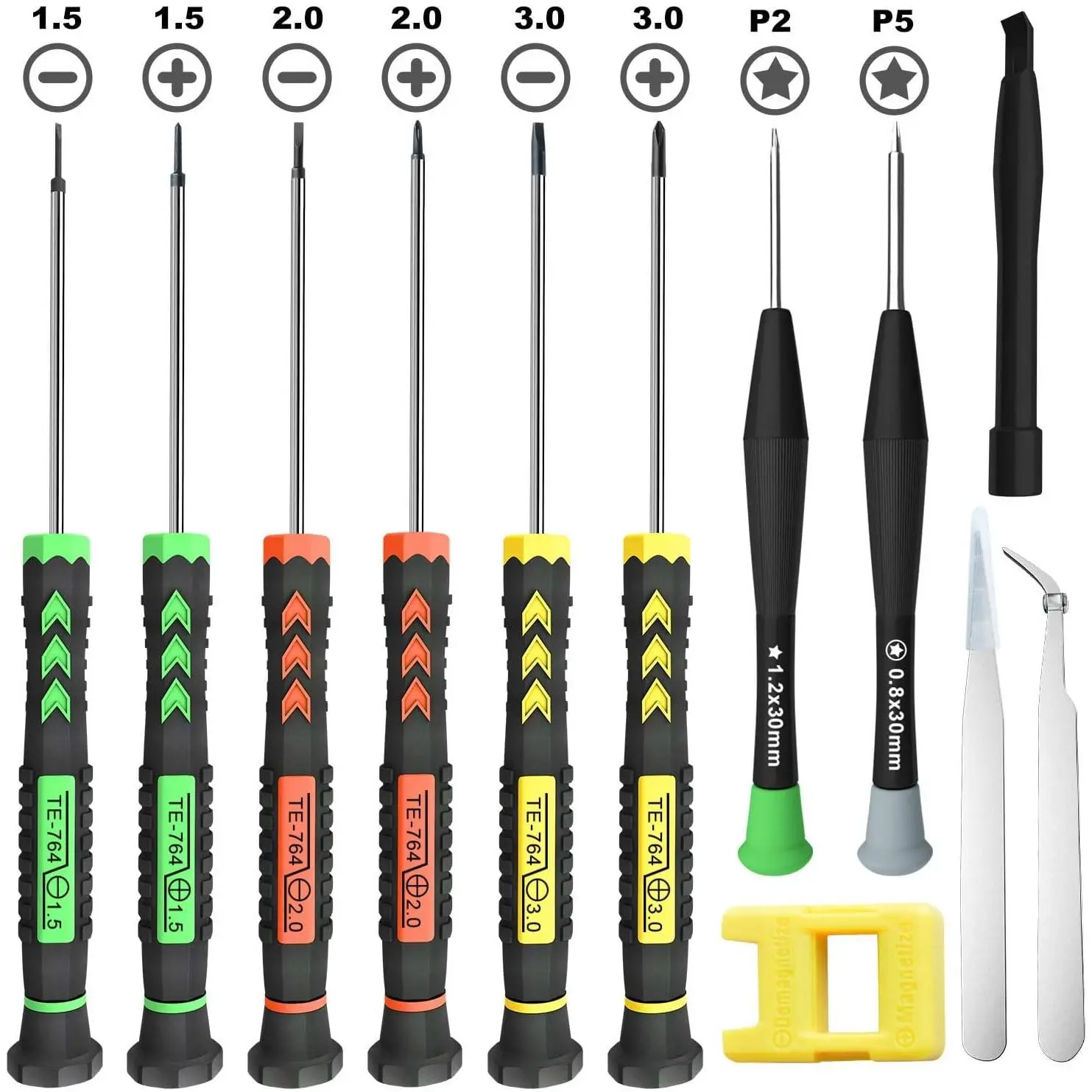 Set, 12 count Small  Set with Flathead Phillips Pentalobe  In Different Sizes for  PC Laptop Eyeglass  Watch