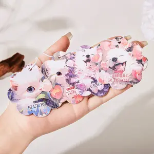 Cute Cartoon Cat Air Freshener Clip, Candy Scented, for Car Vent and Bathroom, 4-Pack Set, Humorous Design, Ideal for Home Use