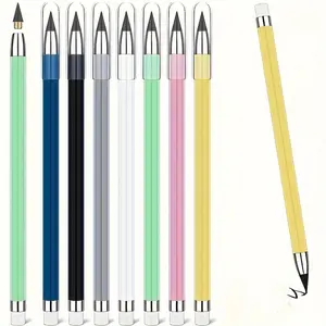 Infinity Pencil with Eraser, 7 Counts Reusable Inkless Everlasting Pencil, Writing Drawing Pencil for Home Office School, Writing Stationery