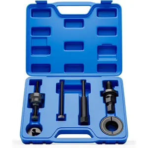 Power Steering Pump Pulley ,Power Steering Pulley Puller/Installer Tool Set,Pump Pulley Puller Remover and Installer Set Tools Compatible with Ford, GM, VW and Chrysler -Blue