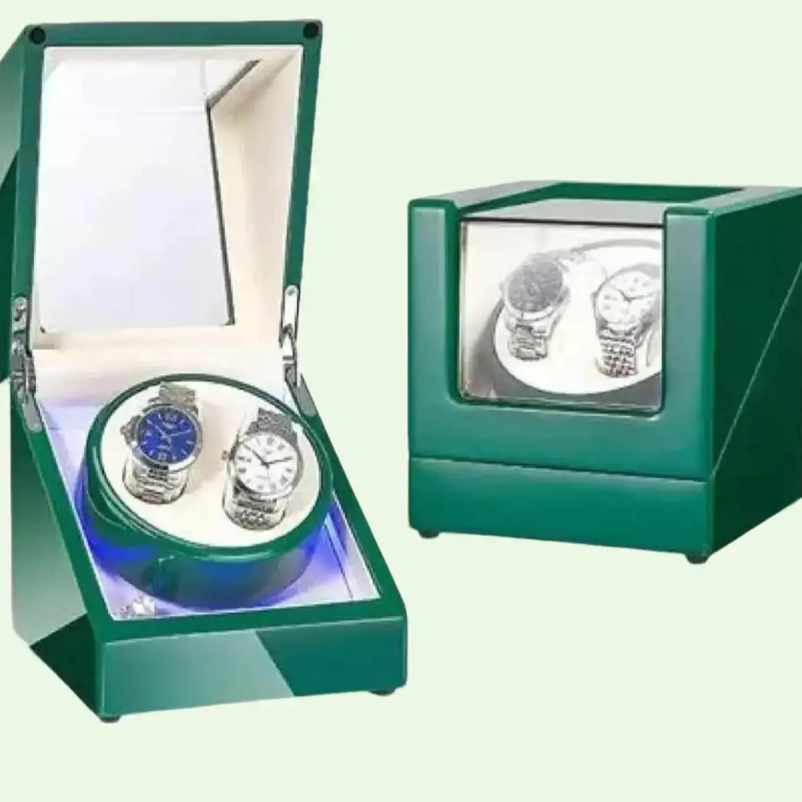 Blue and White Dial Silver Circular Bezel 38mm Stainless Steel Strap Mechanical Watch with Elegant Design and Exquisite Gift Box Packaging