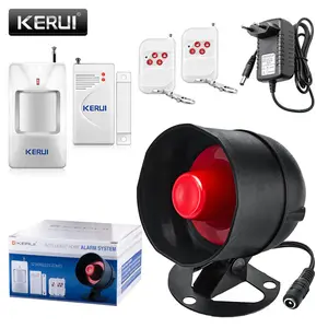 WiFi alarm high decibel loud speaker security system, wireless alarm system with 120dB door and window alarm sensor, garage remote control WiFi burglar alarm  doorbell