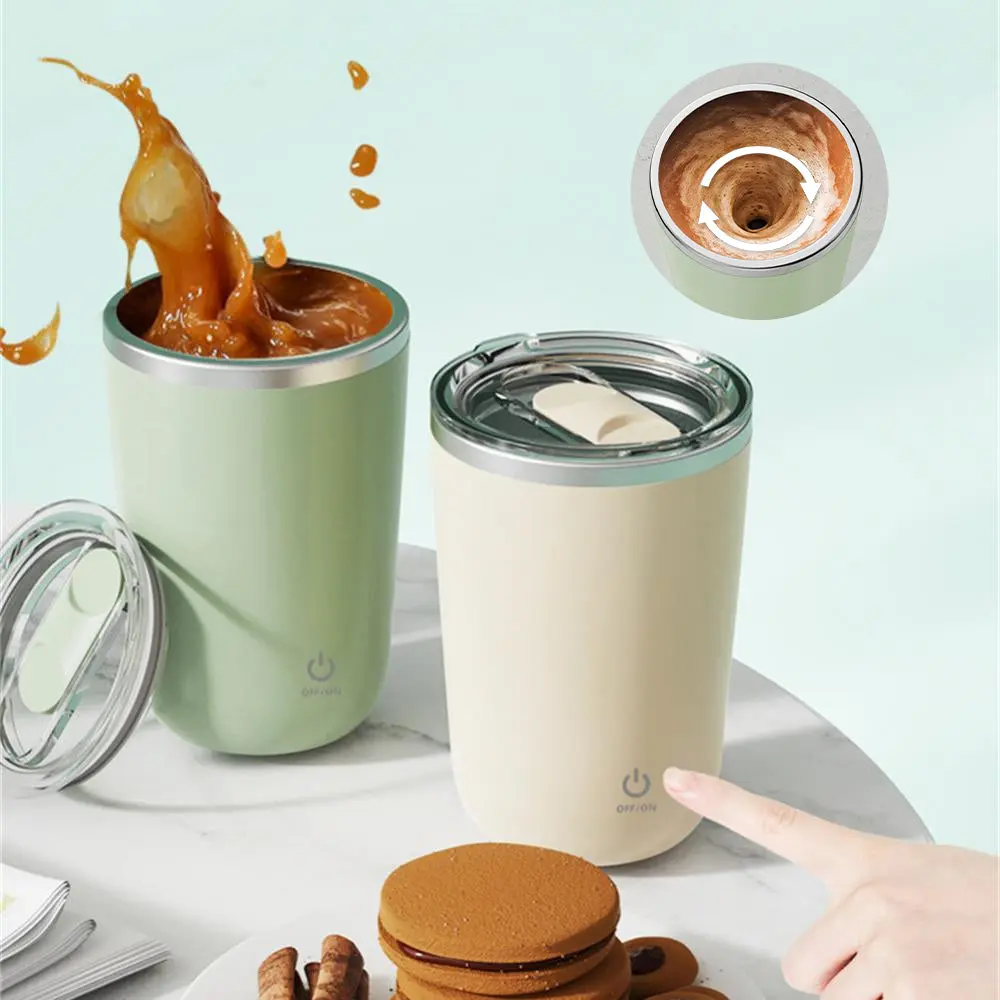 Automatic Self-Stirring Stainless Steel Coffee Mug - 350ml Lightweight Kitchenware Drinkware for Daily Use, Single Unit