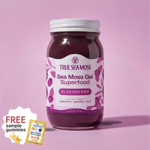 True Sea Moss Elderberry Irish Sea Moss Gel 16 fl oz Rich in Minerals & Vitamins Supports Vitality Healthcare Fitness Natural Supplement True Sea Moss Elderberry Irish Sea Moss Gel 16 fl oz Rich in Minerals & Vitamins Supports Vitality Healthcare Fitness Natural Supplement