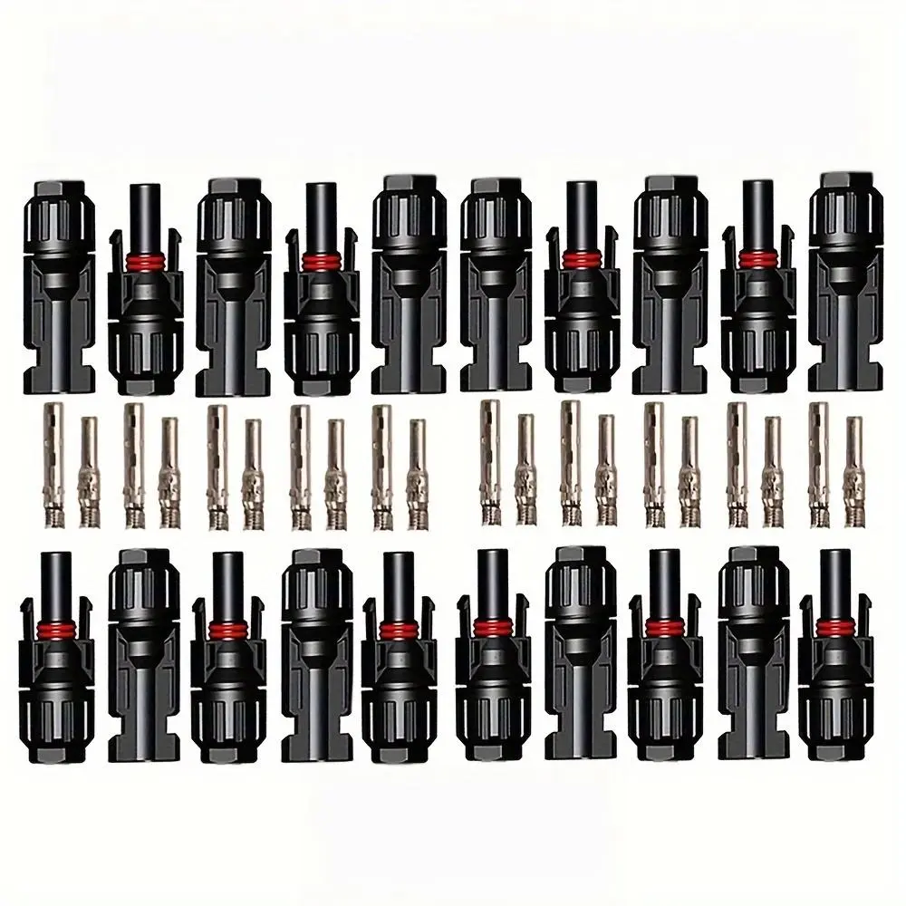 10 Pairs, Solar Plug MC4 Plug Male Female Solar Panel Plugs Durable Reliable Terminal Plug Kit Connectors For 2.5/4/6 Mm2 Solar Cable Solar System Solar Panel Photovoltaic PV Connector