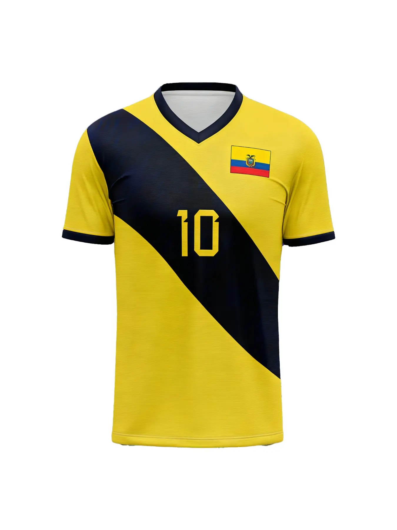 South America, Ecuador. V-neck football sportswear Soccer Sports Style Short Sleeve Jersey Shirts Sportswear Top is comfortable and fits well. Suitable for team sports, daily wear, parties and summer gatherings.