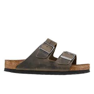 BIRKENSTOCK Womens Arizona Soft Footbed Oiled Leather Casual Sandals Casual - Brown