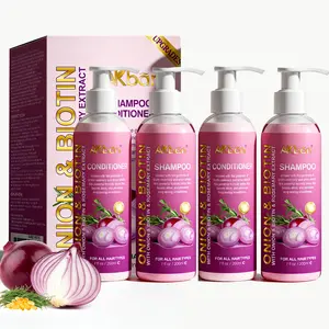 AKban Onion Rosemary & Biotin Haircare Set – 400ml Fragrance-Infused Shampoo Cleanser + 400ml Conditioner, Paraben-Free, Nourishing, Restores, Strengthens, Moisturizes Hair, Suitable for All Hair Types