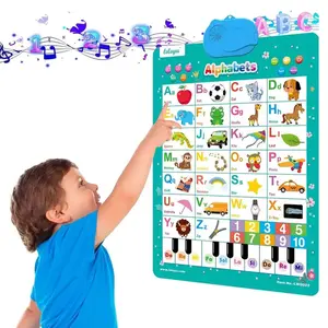 English Scene Sound Early Education Wall Chart, Preschool Alphabet Tool, Interactive Point-And-Read Functionality, Ideal for Language Learning, Learning Materials, Teaching Supplies, Visual Learning Tools