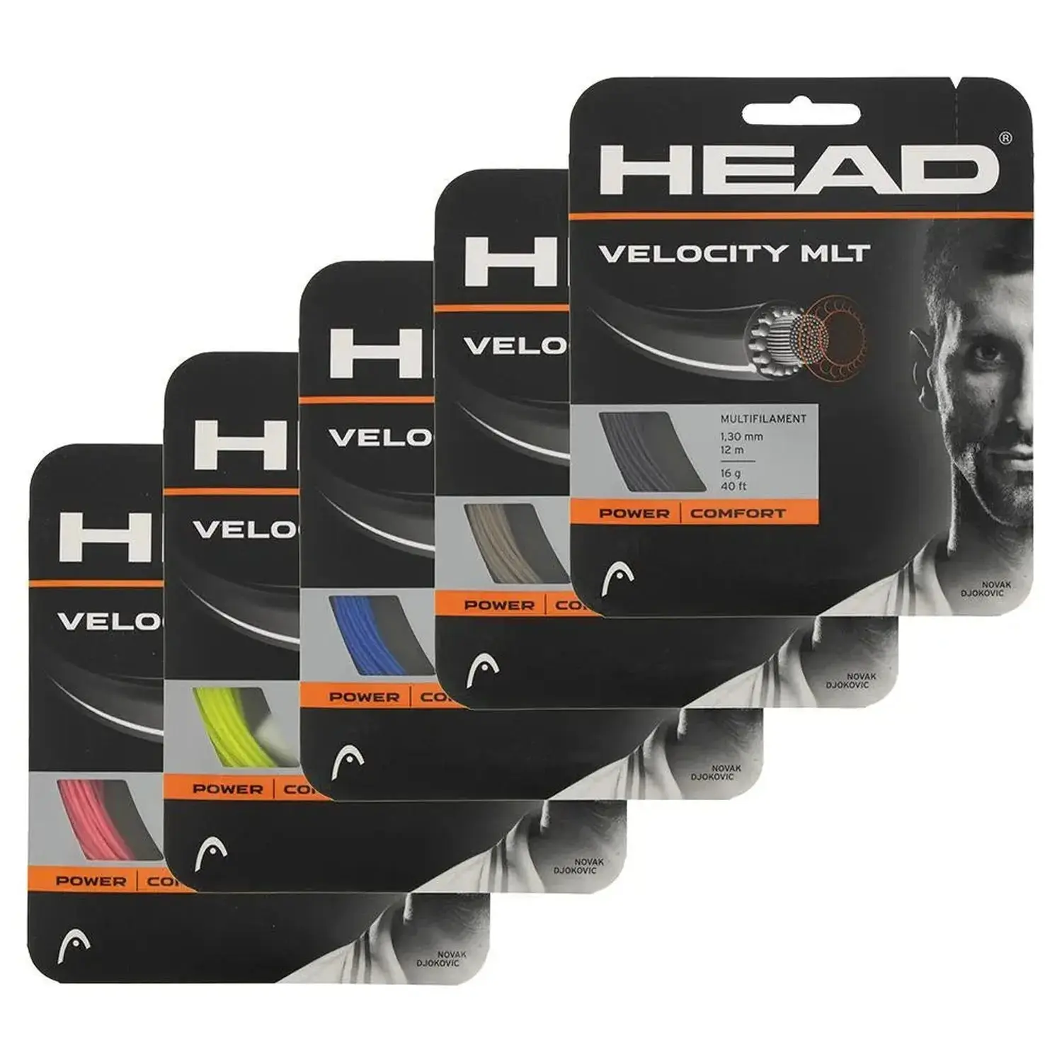 Velocity MLT Multifilament Tennis String with a Flexible Fiber Core, Arm-Friendly Low Friction Coating for Controlled Play & Spin - Multiple Gauge Sizes, Performance, Flexible Core, Power Spin, Multiple Gauges, Performance Focus, Pu Bonded Core, Arm-Frien