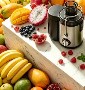 【AAA】Fruit And Vegetable Centrifugal Juicer - 2-speed Adjustable Juicer with 3-inch Wide Feed Chute, Equipped with A 0.52-quart Juice Cup And A 54oz Pulp Container, Easy-to-clean Electric Juicer