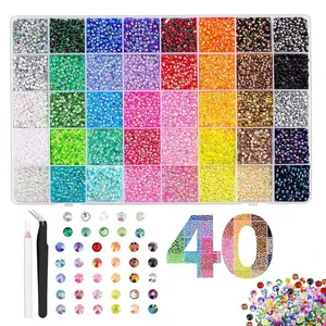 DIY Bedazzling Kit - 28/40 Color Rhinestones, 3mm Mixed Resin, Synthetic Beads & Complete Tool Kit, Perfect for DIY Crafts, Book & Shoe Decor, Nail Care Accessory
