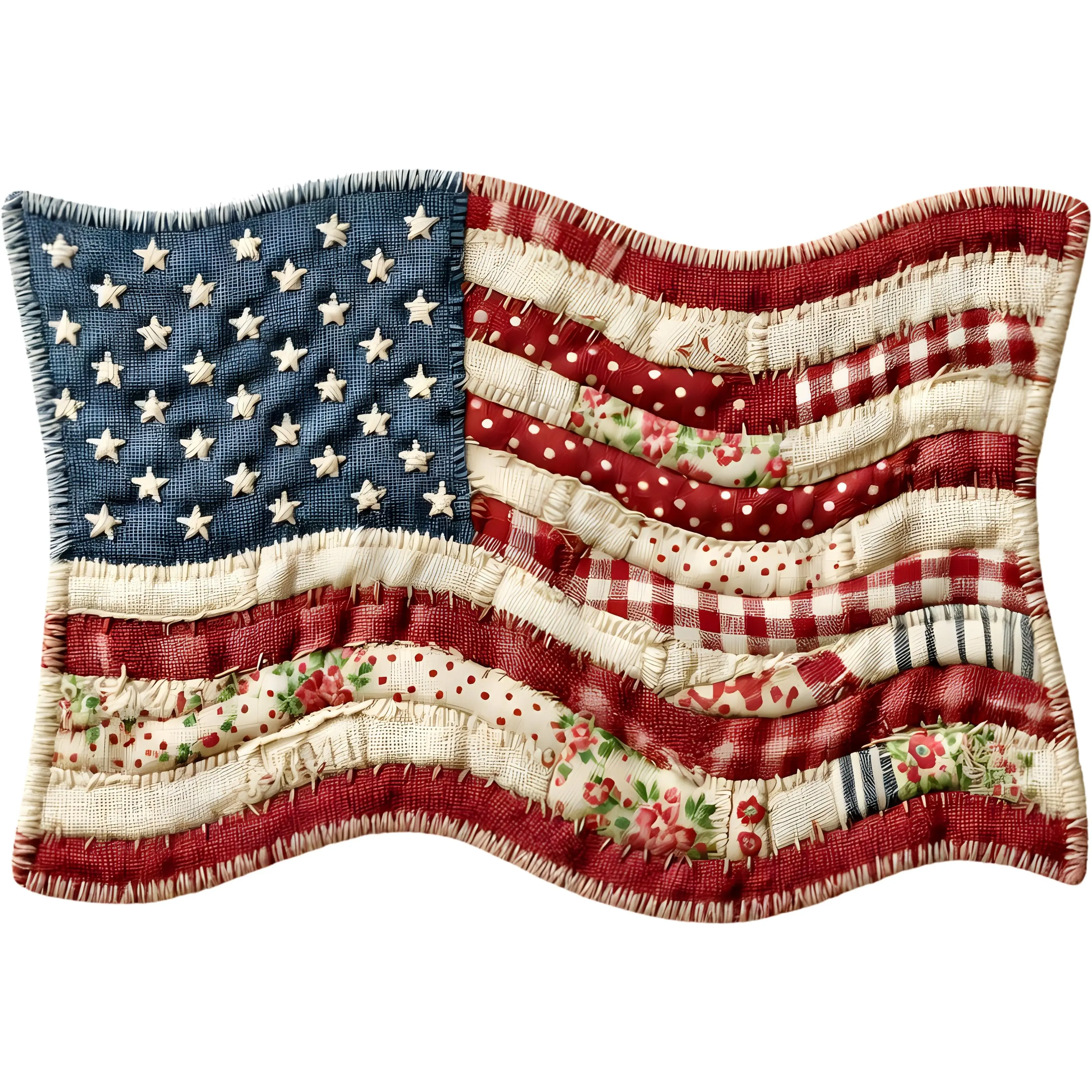 DTF Transfer – Patch Flag Multi Sizes (PA-FL004)