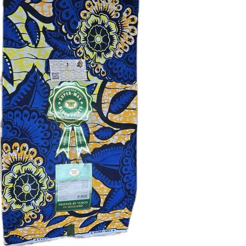 VLISCO WAX HOLLANDAIS LEAF PATTERN 100% COTTON