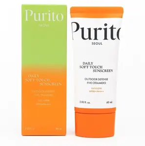 PURITO SEOUL Daily Soft Touch Sunscreen SPF50+ PA++++, Lightweight Facial Sun Cream, Korean Skincare