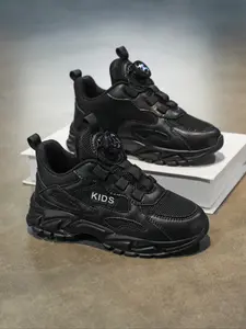 New Solid Color Rotating Buckle Adjustable Sports Shoes, Athletic Shoes, Soft Soled Shoes, Soft Sole Comfortable Cushioned Sporty Running Shoes Running Sneakers for Kids School Streetwear, Athletic Footwear