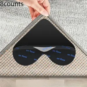 Rug Pad Grippers, Double Sided Non Slip Under Rug Pads, Washable Carpet Tape Stickers for Area Rugs