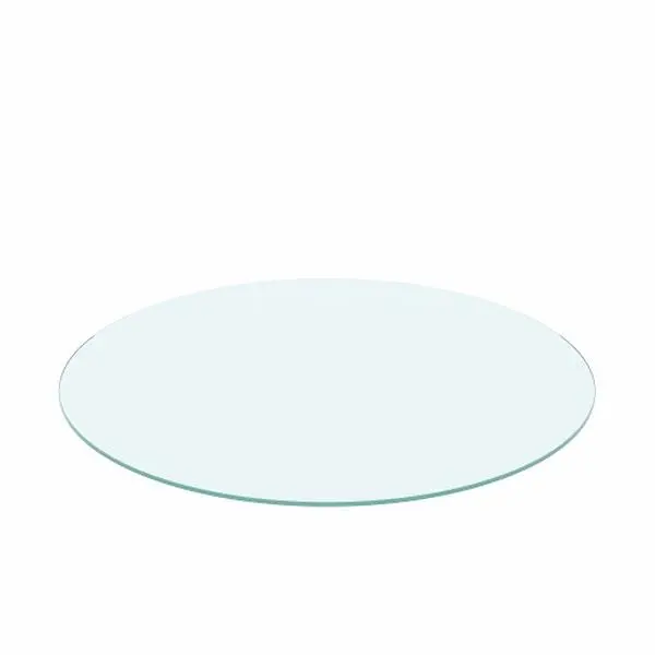 20in Transparent Tempered Glass Table Top Replacement - 20.1" Dia, 0.24" Thickness, Edgeless Polish, Smooth Scratch-Resistant Surface, Easy Wiping for Indoor Dining, Coffee Tables, Guesthouse Office Desks