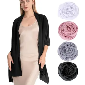 4 Pcs Soft Chiffon Scarfs Shawls and Wraps for Evening Dresses Wedding Shawl Wraps Bridal Scarve for Women