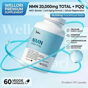 Support Cellular Energy: Wellori NMN Supplement 20000mg with PQQ GABA Resveratrol & Passion Fruit Extract Supports Anti-aging NAD+ Precursor
