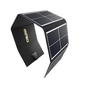 CRUXD Pocket Solar Panel 20W/10W with USB 3.0, 5V/4.8A, Foldable Fast-Charging Power Backup, Portable Outdoor Camping Essentials, Car Emergency, Universal Power Charger for Phone, Emergency Solar Power, Hiking and Outdoor Trip(No Power Storage)