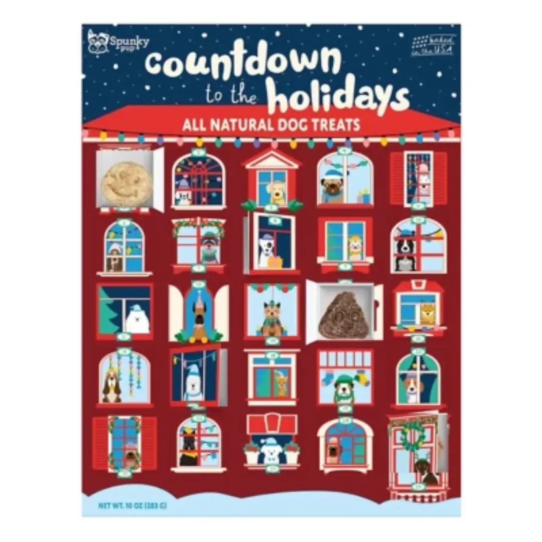 Spunky Pup Holiday Advent Calendar for Dogs — 25 Days of Treats