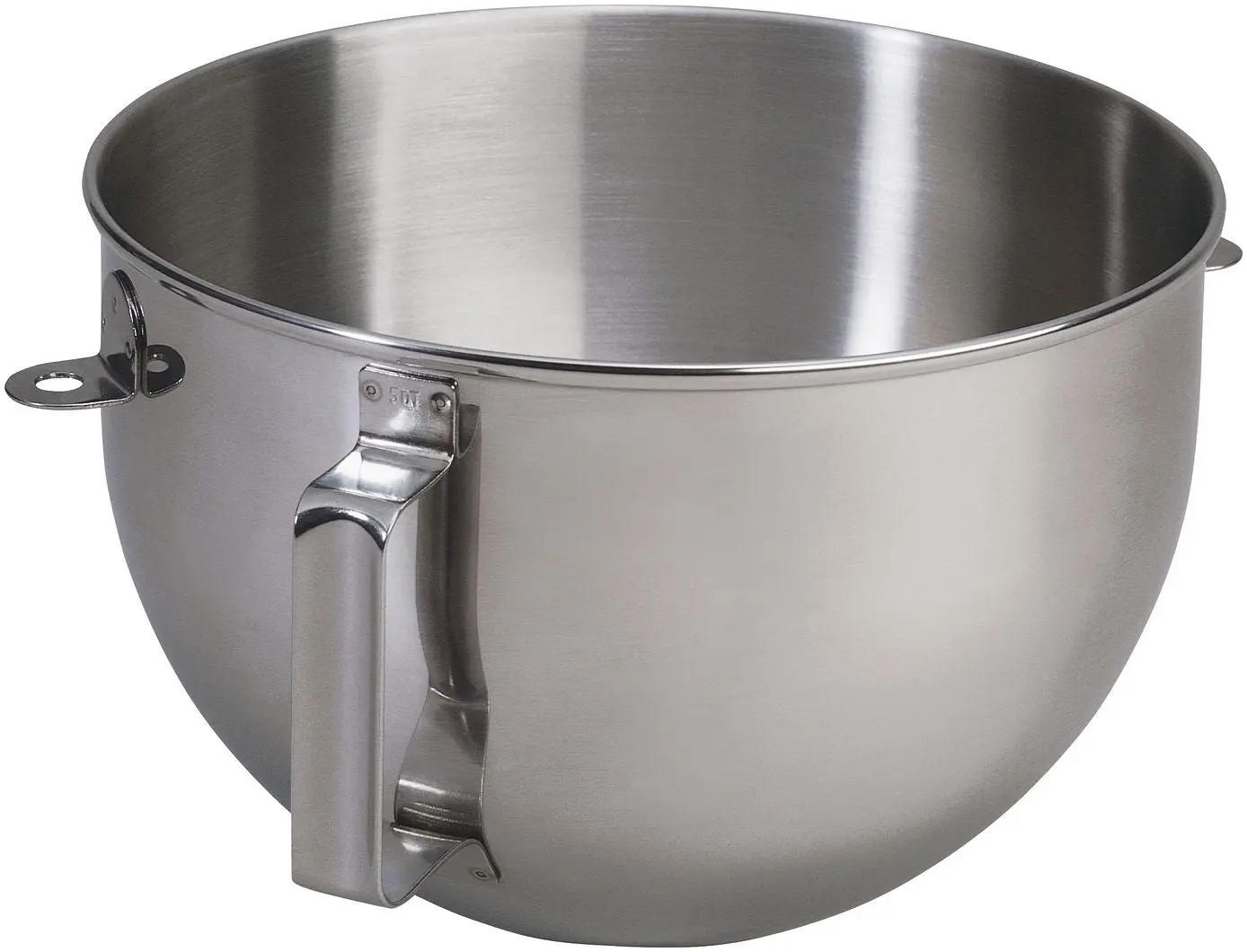 KitchenAid 5-Quart Polished Stainless Steel Bowl w/Handle - Wide Bowl | Fits 5-Quart, 6-Quart & 7-Quart KitchenAid Bowl-Lift Stand Mixers