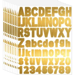 992Pcs Letter Stickers,1 Inch Vinyl Self Adhesive Waterproof Scrapbook Alphabet Sticker,for Notebook,Scrapbooking Crafts,DIY Crafts Art Making（Gold）