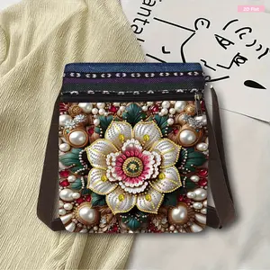 Tree Of Life Diamond Painting Shopping Bag Diamond Art Shoulder Bag Diamond Painting Crossbody Bag 5D Gem Dots Art Messenger Bag for Adults Beginners