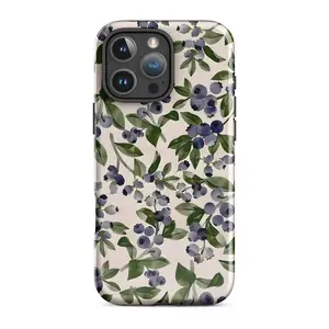 BLUEBERRY BLISS Phone Case Watercolor Botanical Floral iPhone-Unisex Phonecase