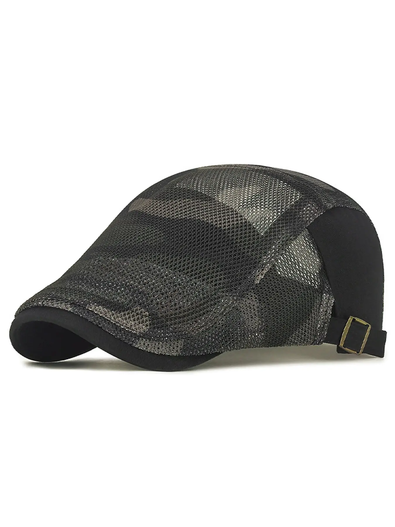 Men's Mesh Cap Breathable Summer Newsboy Hat Adjustable Beret Ivy Cap Irish Cabbie Driving Hunting Hats Lightweight Sun Hat Adjustable Caps Adjustable Outdoor Cap Casual Outdoor Hat