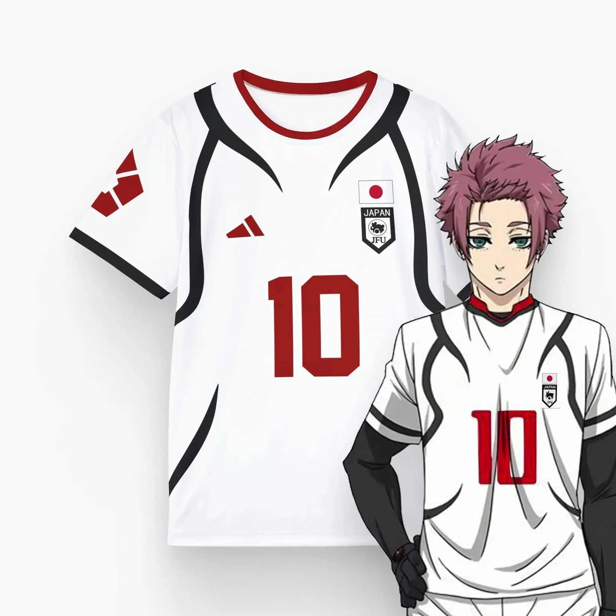 Bluelock U20 Japan Cosplay AOP T-shirt, Sae, Shido,Oliver jersey shirt, Anime Cosplay, Gift for fan