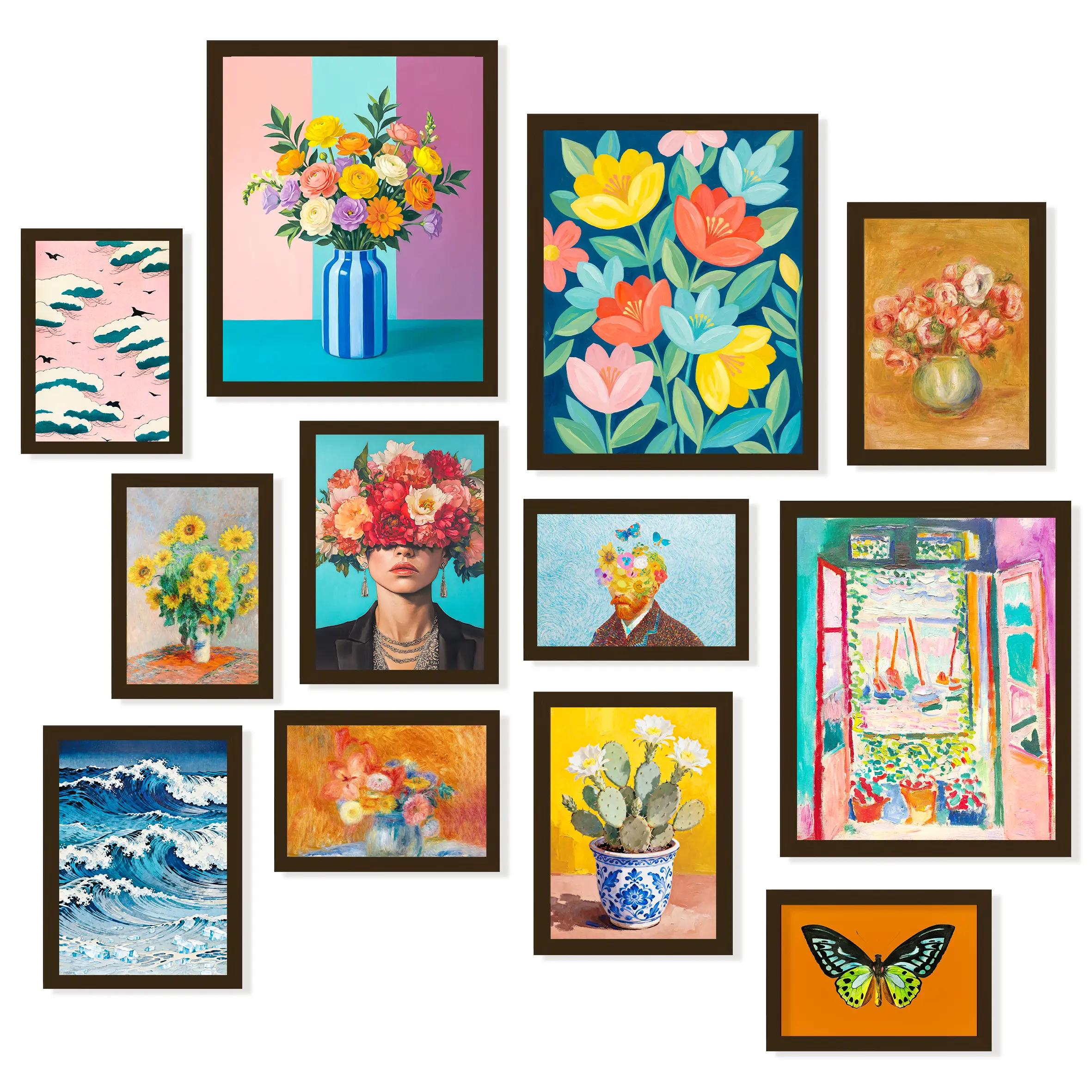 97 Decor Eclectic Colorful Wall Art Prints - Famous Artist Posters for Home Decor, Living Room, Bedroom Maximalist Room Aesthetic Accents