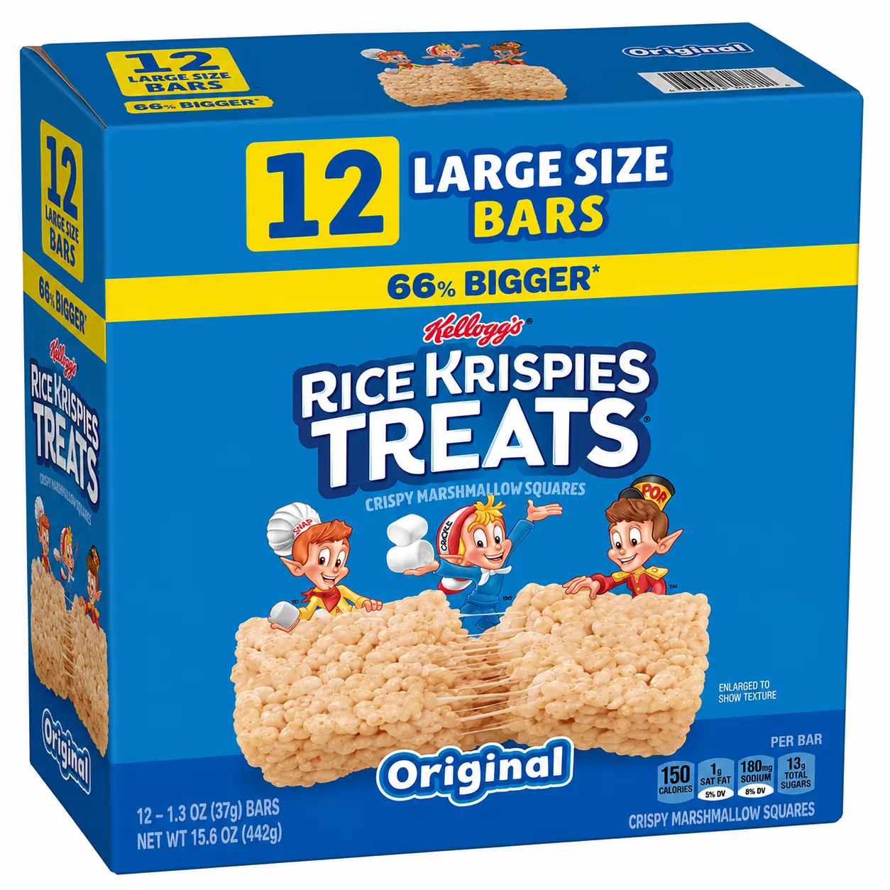 Rice Krispies Treats Original Snack Bars – 12 Pack Box (12 Bars Each) | Crispy Marshmallow Cereal Bars Family Size Value Pack