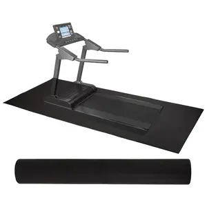 BalanceFrom High-Density Gym Equipment Mat, 1/4-Inch PVC Protective Floor Mat for Treadmills, Exercise Bikes, and Heavy Fitness Machines, 9' x 6'