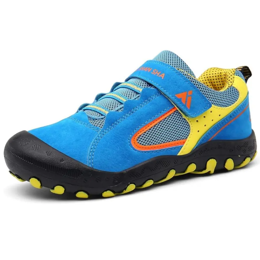 Mishansha Toddler Kids' Water-Resistant Oxford Hiking Shoes - Athletic Trainers for Boys & Girls with Anti-Collision Toe, Slip-Resistant Rubber Sole, Synthetic Material, Snug Fit, Buckle Closure