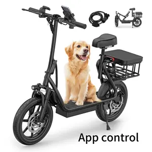 【AOVOPRO- VOLTVOGUE】 Electric Scooter, Peak Power 750W, Top Speed 22 mph, 10.5-22.5Ah, Driving Range 20-60 Miles, Rear Disc Brake + Electronic Brake, 14-inch Inflatable Tires.