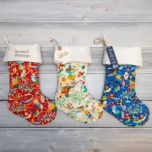 Mermaid Christmas Stocking – Personalized in Red, White, or Ocean Blue