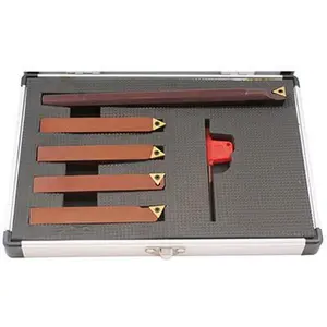 Precise 5-Piece Indexable Turning & Boring Tool Set - Aluminium-Body Indexable Tools, TCMT Inserts, Torx Wrench for Metalworking
