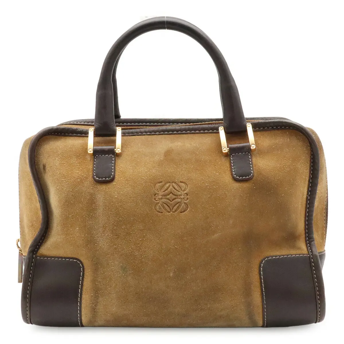 Pre-owned Loewe Suede Shoulder Bags Amazona 27 Leather Handbag